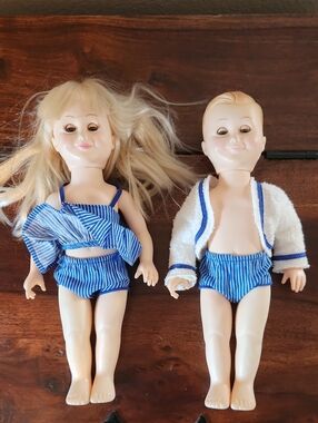 2 Effanbee Dolls Swimwear Set - Pair 1982